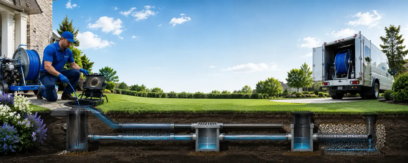 Outdoor drain cleaning information for Hallam, NE